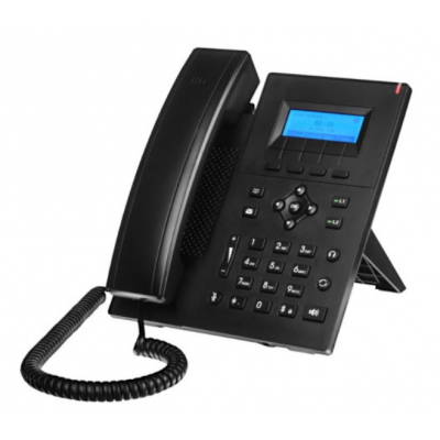 IP телефон, 2 линии SIP, 31 клавиша, ЖК дисплей 132*64 с подсветкой, телефонная книга 1000 контактов, 2 порта Ethernet RJ-45 LAN/PC 10/100/1000Mbps