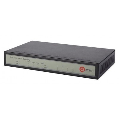 Голосовой шлюз, 4 порта FXO, 4 порта FXS, 3 порта 10/100BASE-T (LAN), 1 порт 10/100BASE-T (WAN), внешний БП (12В), 100-240В AC QVI-2108-FXSO