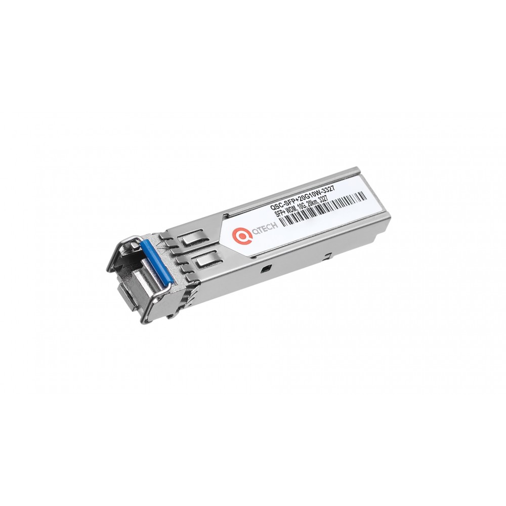 WDM SFP+ модуль, 20км, 10Гбит/c, Tx=1330/Rx=1270нм, LC, DFB, SM, DDM