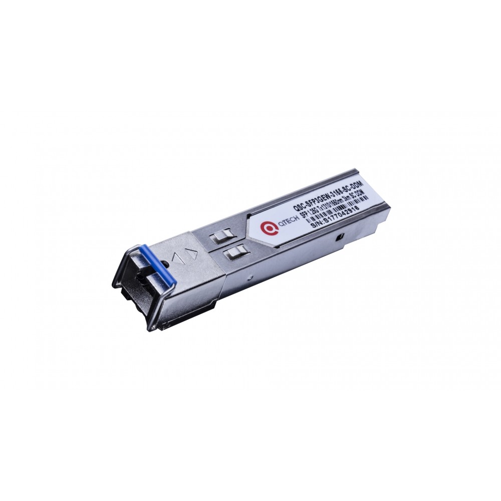 WDM SFP модуль, 3км, 1,25Гбит/с, Tx=1310/Rx=1550нм, SC, FP, SM, DDM