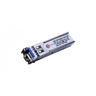 WDM SFP модуль, 3км, 1,25Гбит/с, Tx=1310/Rx=1550нм, LC, FP, SM, DDM