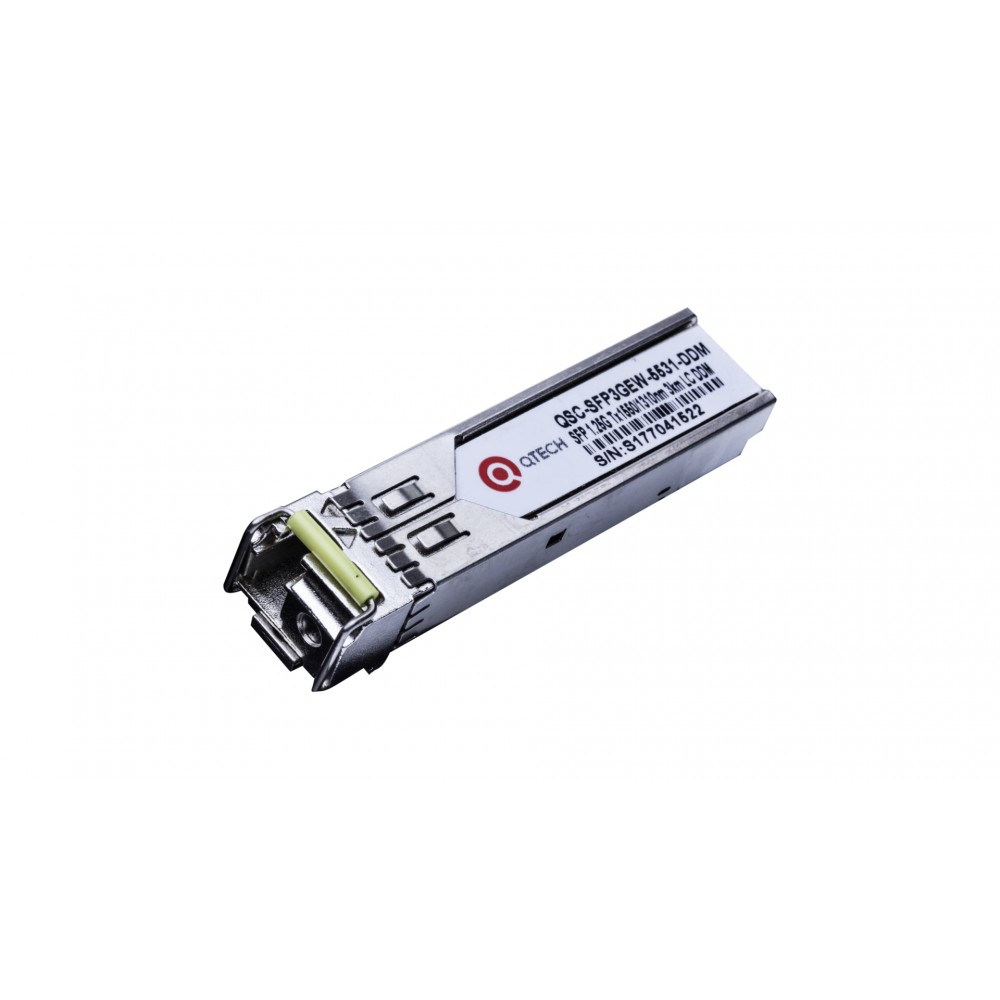 WDM SFP модуль, 3км, 1,25Гбит/с, Tx=1550/Rx=1310нм, LC, FP, SM, DDM