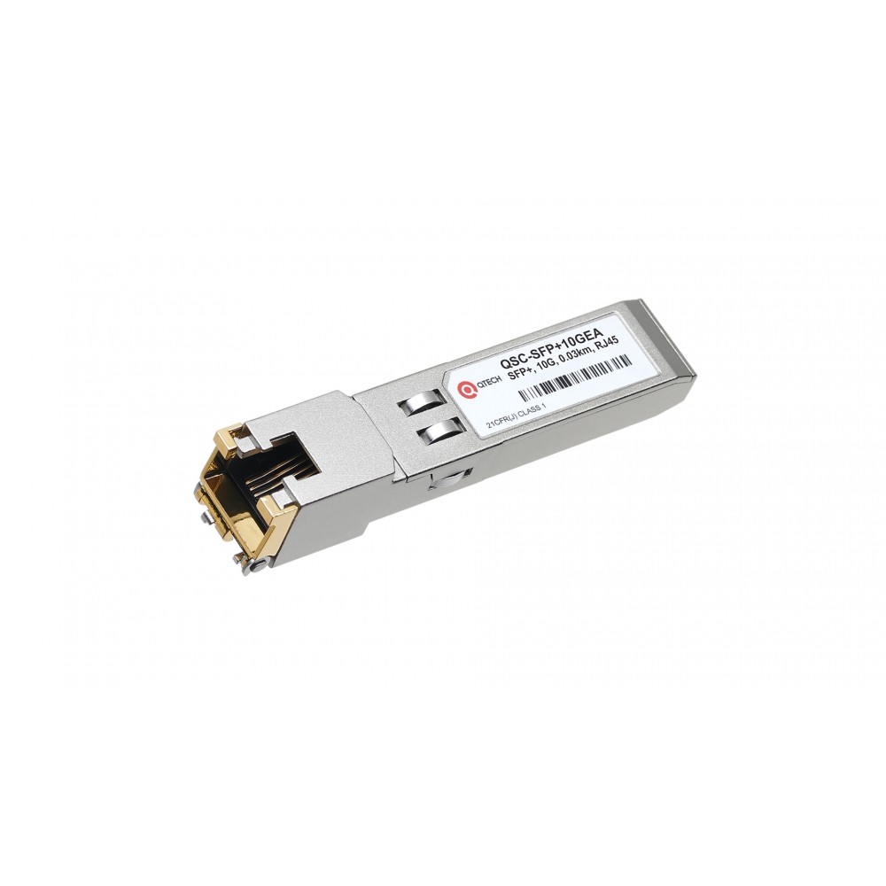 SFP+ модуль, медный интерфейс RJ45, длина сегмента 30 метров, 10Гбит/c