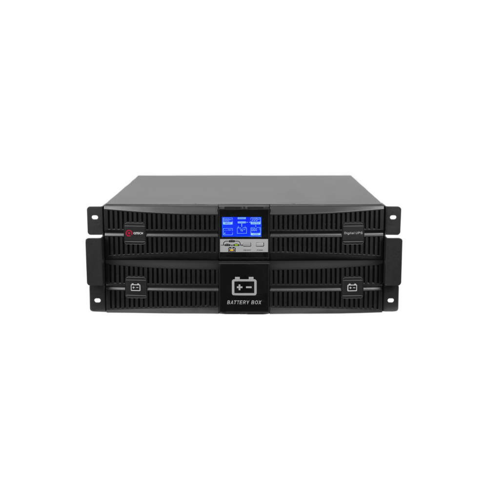 ИБП QTECH Online 6000ВА/6000Вт, серия SKY OLS, Rack Tower, 4U, 16х9Ач, клеммный терминал, USB, RS232, SNMP slot
