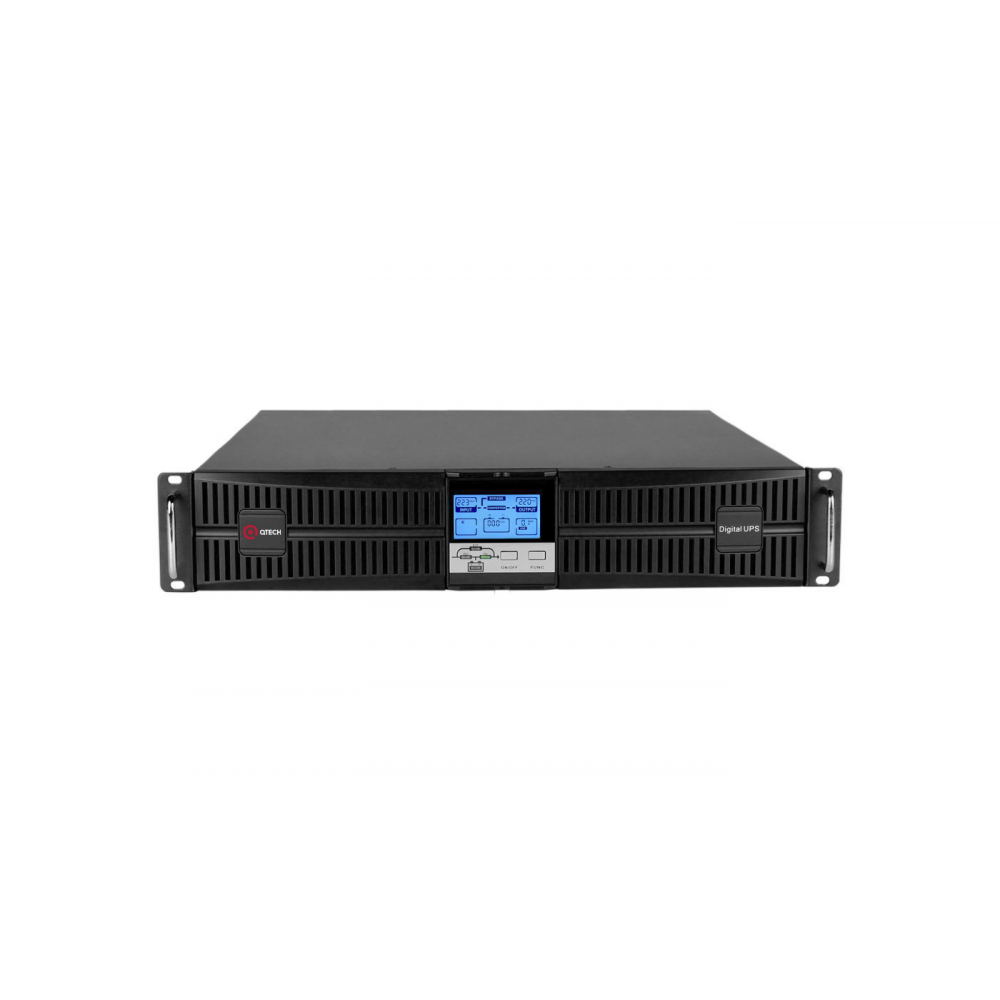 ИБП QTECH Online 10 000ВА/10 000Вт серия SKY OLX, Rackmount, 2U, без встроенных АКБ, ток заряда 10А, ±96/108/120VDC, клеммный терминал, USB, RS232