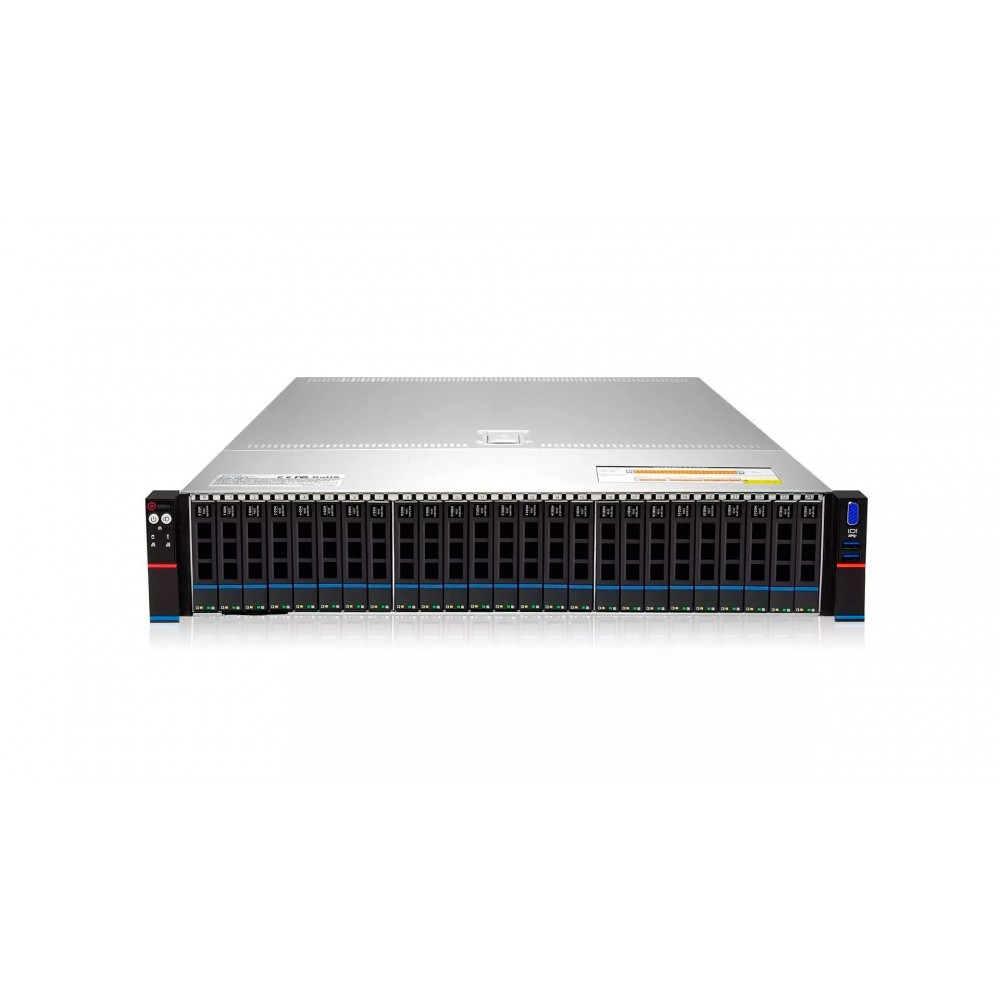 Сервер 2U QSRV-272502 25*SFF SASSATA, 2* Intel Xeon Gold 6326 16C 2.9 GHz, 12* 32GB DDR4 RDIMM ECC 3200MHz, 1* RAID Trimode 9560-16i 8GB
