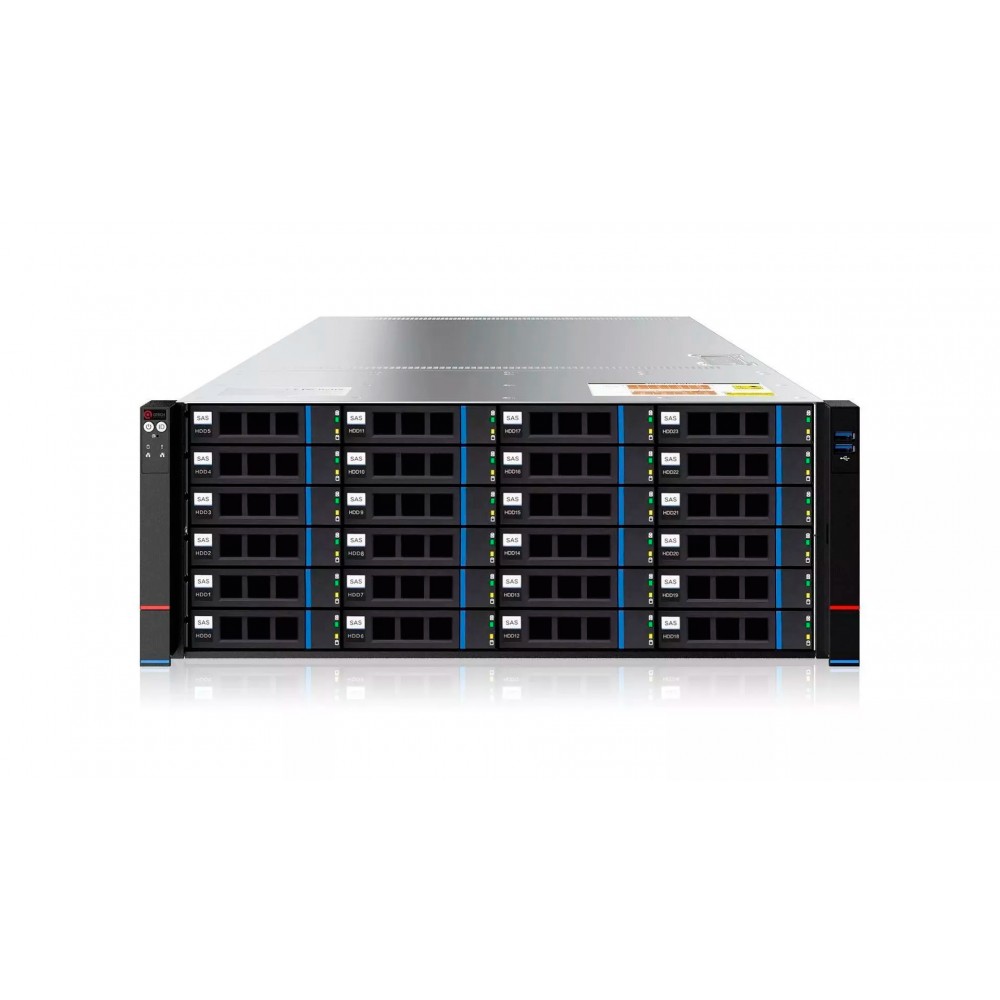 Сервер 4U QSRV-473602 36*LFF/SFF SASSATA, 1* Intel Xeon Silver 4314 16C 2.4 GHz, 4* 16GB DDR4 RDIMM ECC 3200MHz, 1* RAID Trimode 9560-8i 4GB