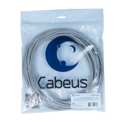 Cabeus UTP-2P-Cat.5e-SOLID-GY-LIGHT-20 Кабель витая пара UTP (U/UTP), категория 5e, 2 пары 0,48 мм (24 AWG), одножильный, PVC нг(А)-LS, серый (20 м)