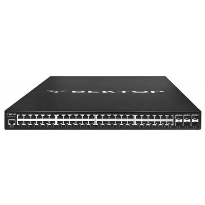 Управляемый PoE+ коммутатор уровня 3. 48 портов 10/100/1000BaseT RJ45 с поддержкой POE+, 6 портов 1/10GE SFP+, 2 блока питания AC 220В
