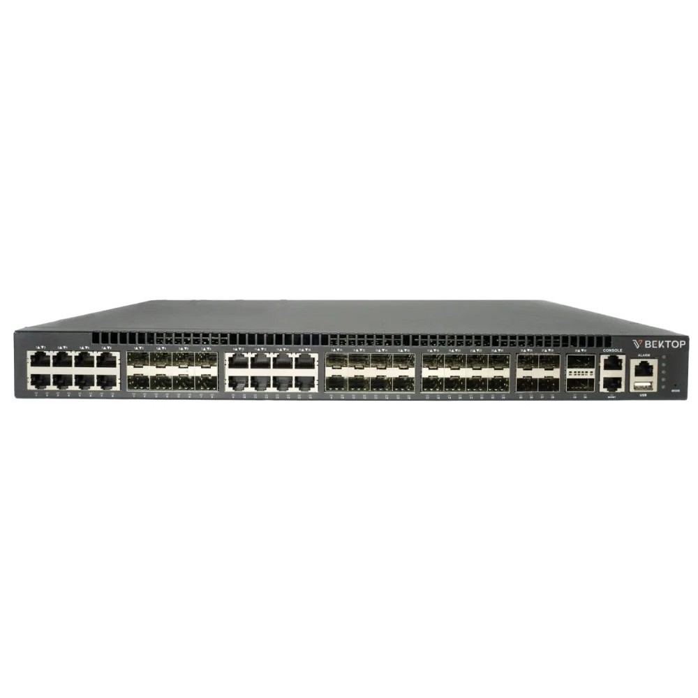 Контроллер беспроводного доступа VNC-3000, 16GbE комбо порта (SFP/RJ45), 8 портов 1000M SFP, 4 порта 10GbE SFP+.  Поддерживает до 1024 точек доступа