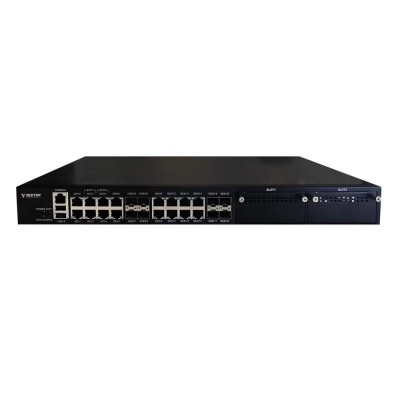 Межсетевой экран производительностью до 20Гбит/с, 16 портов 10/100/1000Base-T, 4 порта 1Гбит/с SFP и 4 порта 10Гбит/с SFP+, 2 блока питания AC 220В