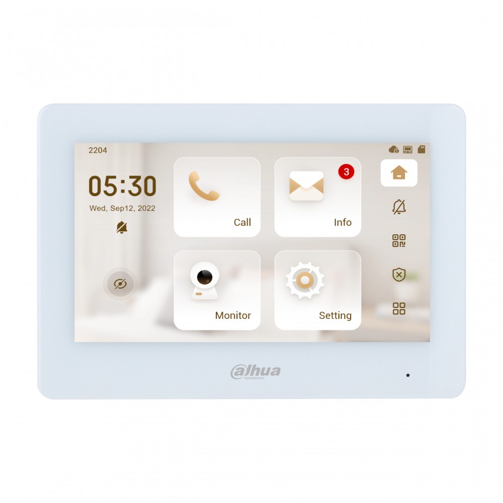 Dahua DHI-VTH5421HW-W, монитор IP видеодомофона Dahua DHI-VTH5421HW-W, монитор IP видеодомофона