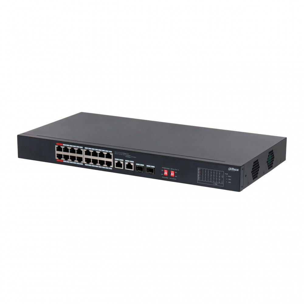 Dahua DH-S3218-16ET-135, PoE коммутатор 16 портов Dahua DH-S3218-16ET-135, PoE коммутатор 16 портов