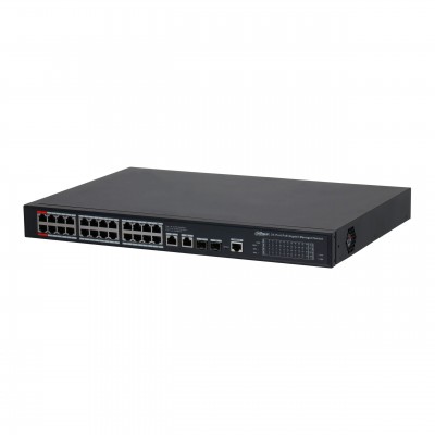 Dahua DH-S4228-24GT-240, гигабитный PoE коммутатор 24 порта