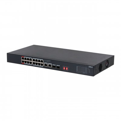 Dahua DH-S3220-16GT-190, гигабитный PoE коммутатор 16 портов