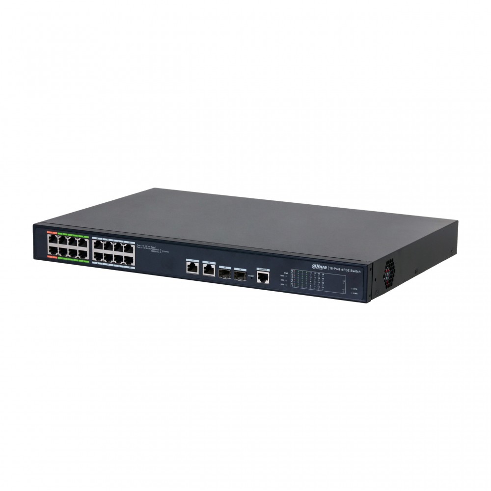 Dahua DH-LR2218-16ET-240, PoE коммутатор 16 портов Dahua DH-LR2218-16ET-240, PoE коммутатор 16 портов