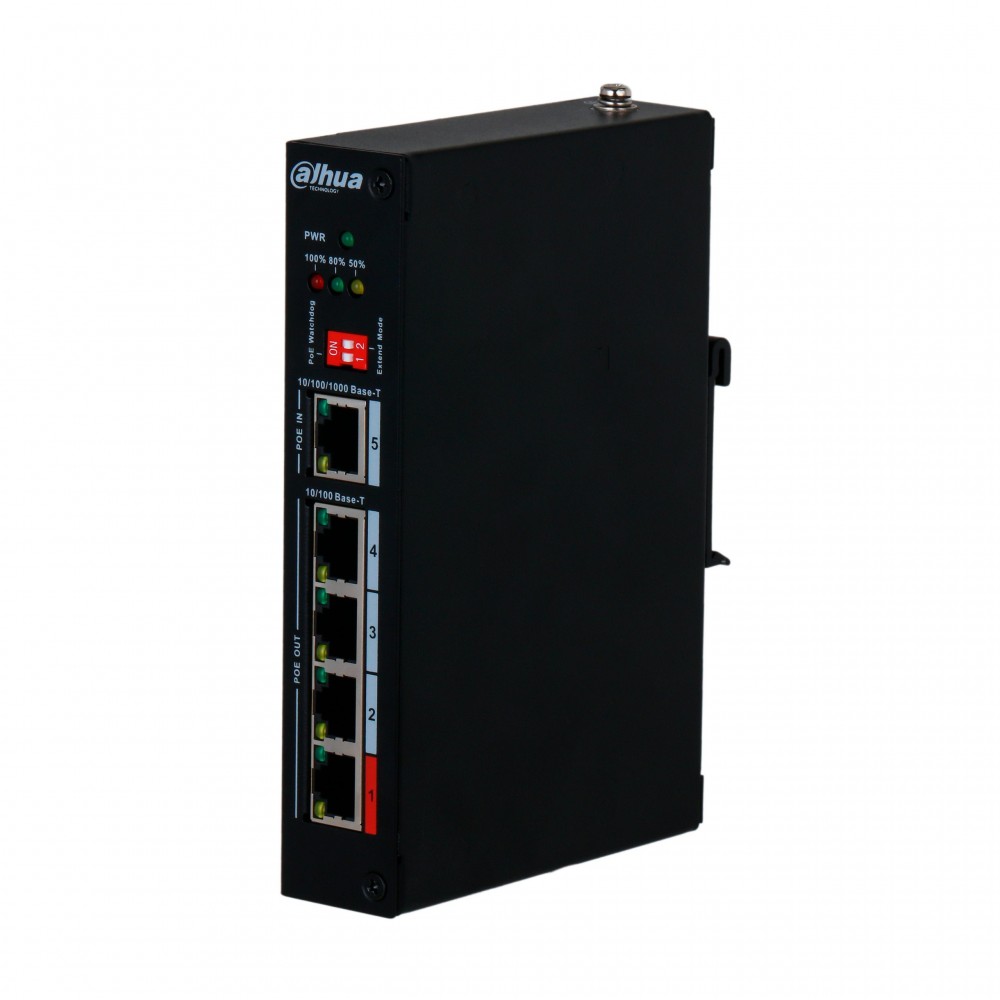 Dahua DH-PFT1500, инжектор 4 порта