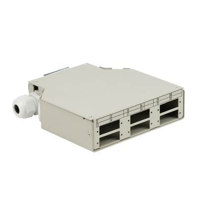 Lanmaster LAN-DRF-6DSC/CS-WH Бокс на DIN-рейку на 6 дуплексных адаптеров SC, белый,