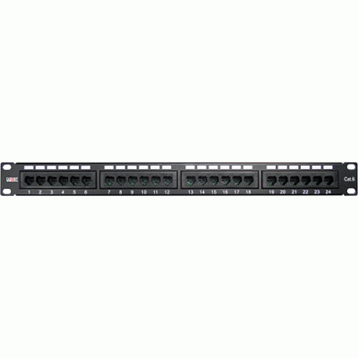 Патч-панель 19, 24 порта RJ-45, категория 6, UTP, 1U, MDX-PPR-UTP6-24