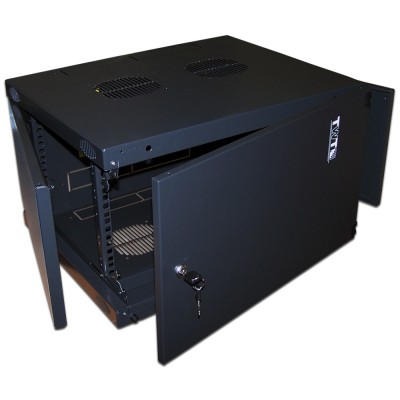 Шкаф настенный Next, 12U 550x600, металлическая дверь, черный, I