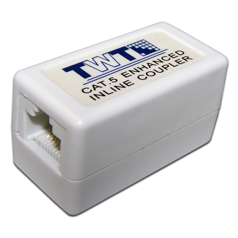 Соединитель 2-х портов RJ-45, неэкранированный, категории 5е TWT-CP45UTP5E