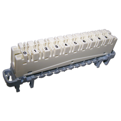Плинт размыкаемый LSA-PLUS-PROFIL, 10 пар, HIGHBAND, Кат. 5e, TWT, маркировка от 0 до 9, под хомут TWT-LSA10P-DIS-5E