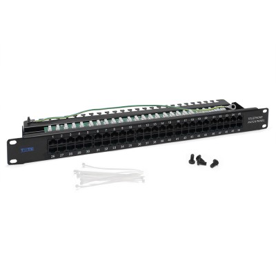 Патч-панель телефонная, 19, 50 портов RJ-12, категория 3, 1U, TWT-PP50TEL12