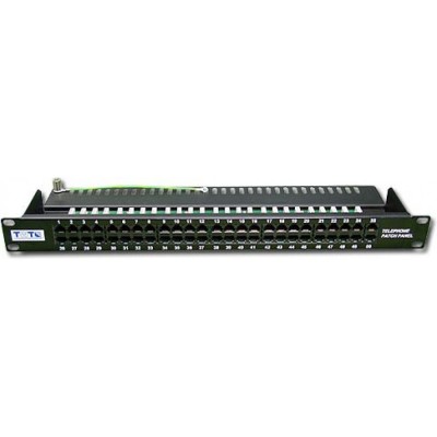 Патч-панель телефонная, 19, 50 портов RJ-12, категория 3, 1U, TWT-PP50TEL12