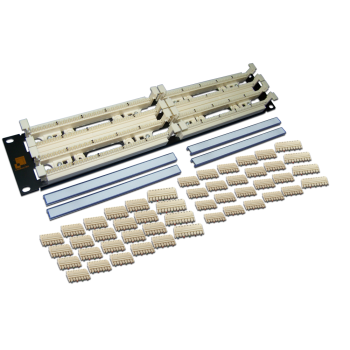 Lanmaster LAN-RS110-200FT Кроссовая панель 110 типа, 200 пар, 19, 2U, , с модулями