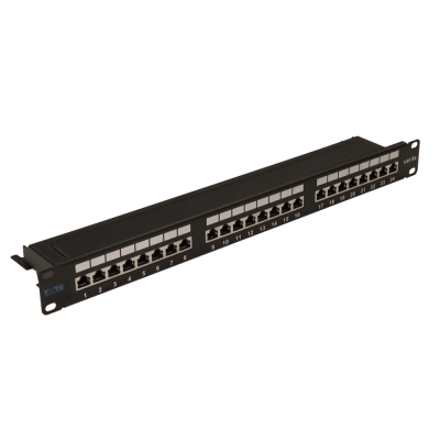 Патч-панель 19, 24 порта RJ-45, категория 5e, STP, 1U, TWT-PP24STP