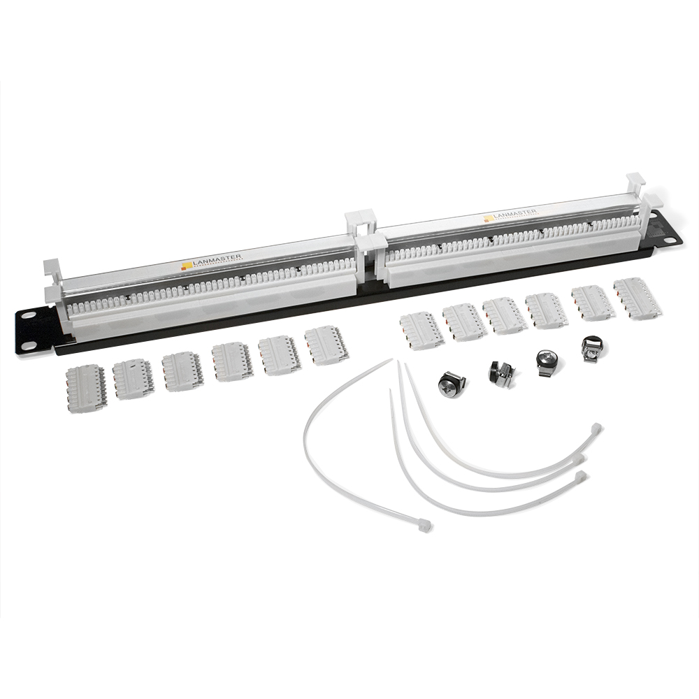 Lanmaster LAN-RS110-100FT Кроссовая панель 110 типа, 100 пар, 19, 1U, , с модулями