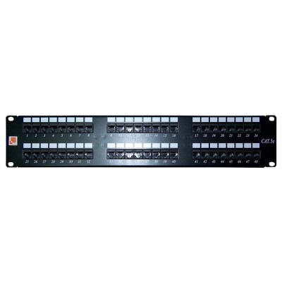 Lanmaster LAN-PP48UTP5E Патч-панель 19, 48 портов RJ-45, категория 5e, UTP, 2U,
