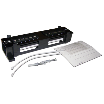 Патч-панель настенная, 12 портов RJ-45, категория 5e, UTP, горизонтальная, TWT-PP12UTP-H