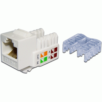 Вставка Keystone RJ-45, категория 5e, белая, TWT-OK45UTP-110WH (снята с производства)