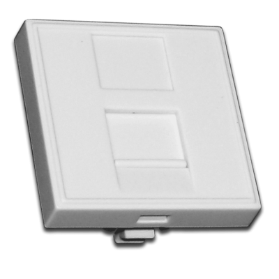 Вставка 45x45 на 1 кейстоун, со шторкой, маркировкой, белая, TWT-SIP-23N-WH