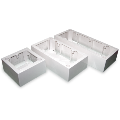 Lanmaster LAN-WB45x45-WH Настенная коробка под рамку французского стандарта, 45х45 мм