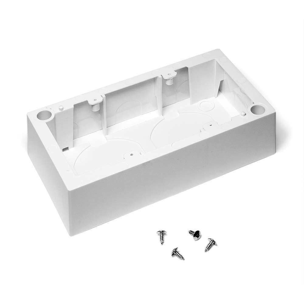 Lanmaster LAN-WB45x90-WH Настенная коробка под рамку французского стандарта, 45х90 мм