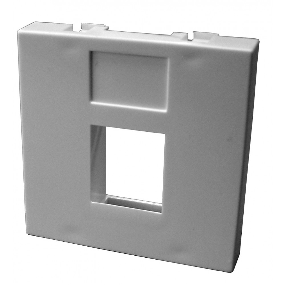 Lanmaster LAN-SIP-23R-WH Вставка 45x45 на 1 кейстоун, белая, LANMASTER