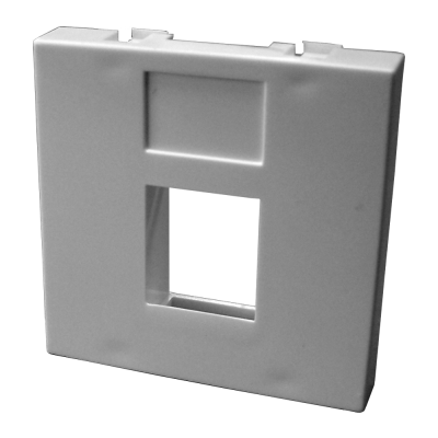 Lanmaster LAN-SIP-23R-WH Вставка 45x45 на 1 кейстоун, белая, LANMASTER
