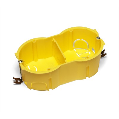 Подрозеточная коробка в стену для суппорта 45х90, желтая  -BX45x90-YL