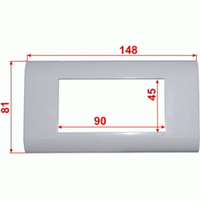 Пластиковая накладка на цоколь, 45х90, белая  -FR45x90