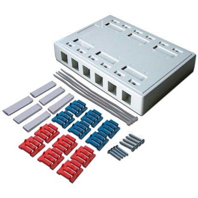 Lanmaster LAN-MB-12K-WH Коробка настенная на 12 кейстоунов, белая, LANMASTER