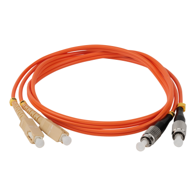 Патч-корд оптический , PVC, дуплексный, FC/PC-SC/PC, MM 50/125, 1.0 м -2FC-2SC/OM2-1.0