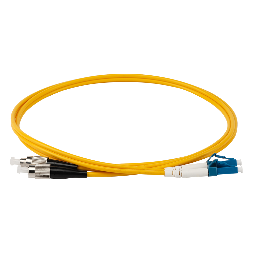 Патч-корд оптический , PVC, дуплексный, LC/UPC-FC/UPC, SM OS2, 1.0 м -2LC-2FC/SU-1.0