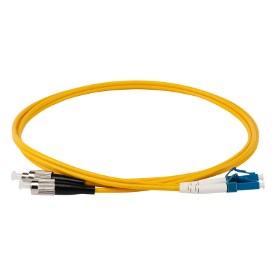 Патч-корд оптический , PVC, дуплексный, LC/UPC-FC/UPC, SM OS2, 1.0 м -2LC-2FC/SU-1.0