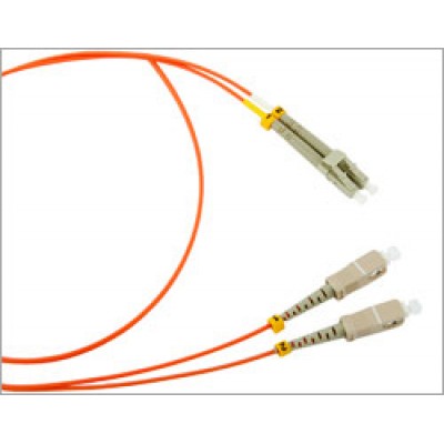 Патч-корд оптический , PVC, дуплексный, LC/PC-SC/PC, MM 50/125, 1.0 м -2LC-2SC/OM2-1.0