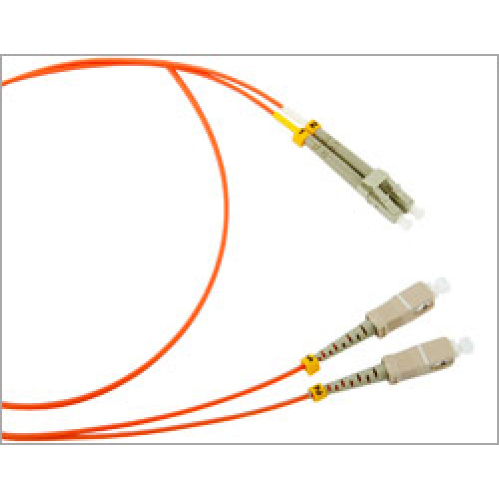 Патч-корд оптический , PVC, дуплексный, LC/PC-SC/PC, MM 50/125, 3.0 м -2LC-2SC/OM2-3.0