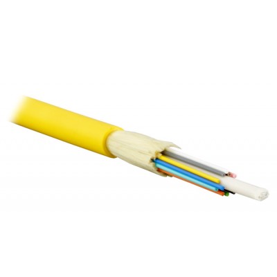 Lanmaster LAN-OFC-DI12-S2-LS ВО кабель внутренний, Distribution, LSZH, 12 волокон,  SM, OS2, желтый