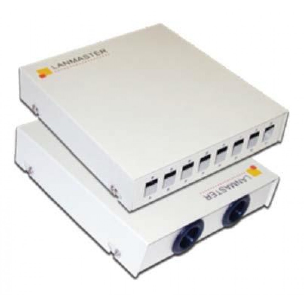 Lanmaster LAN-FOBM-WM-8SC Кросс оптический LANMASTER настенный, металлический, на 8 SC адаптеров