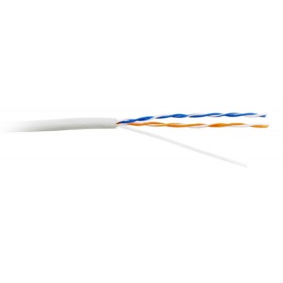 Кабель UTP, 2 пары, Кат. 5e, LSZH, белый, 305м в кат., TWT-5EUTP2-LSZH